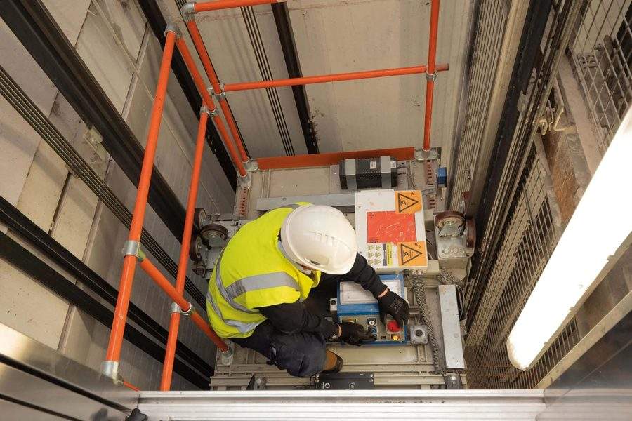 Wickham Hoist engineer servicing a lift